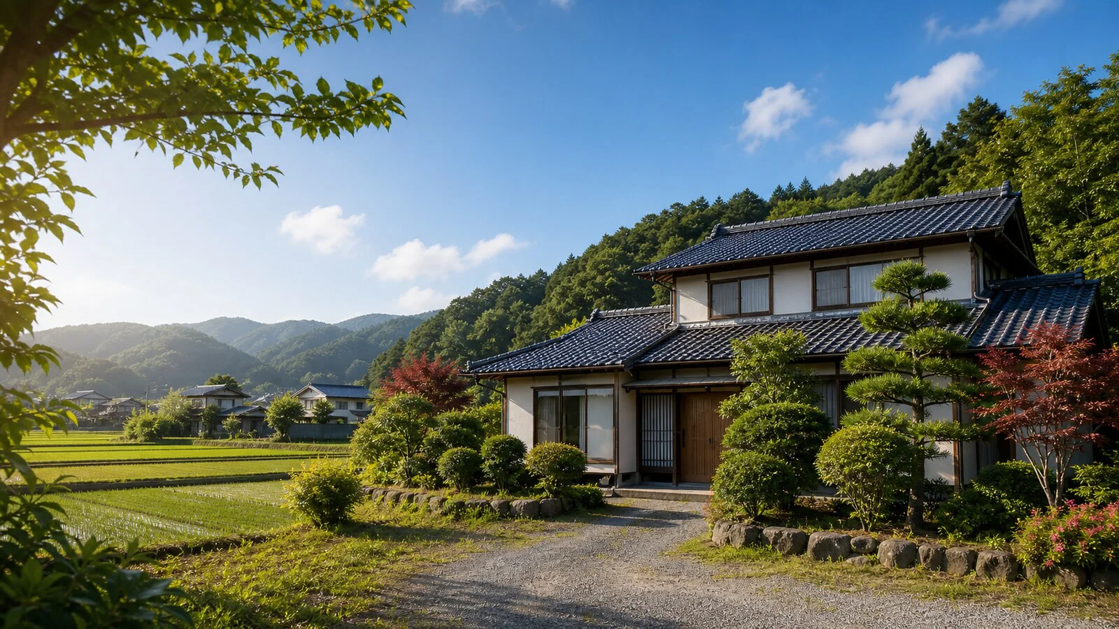 日本家屋の実家の外観イメージ