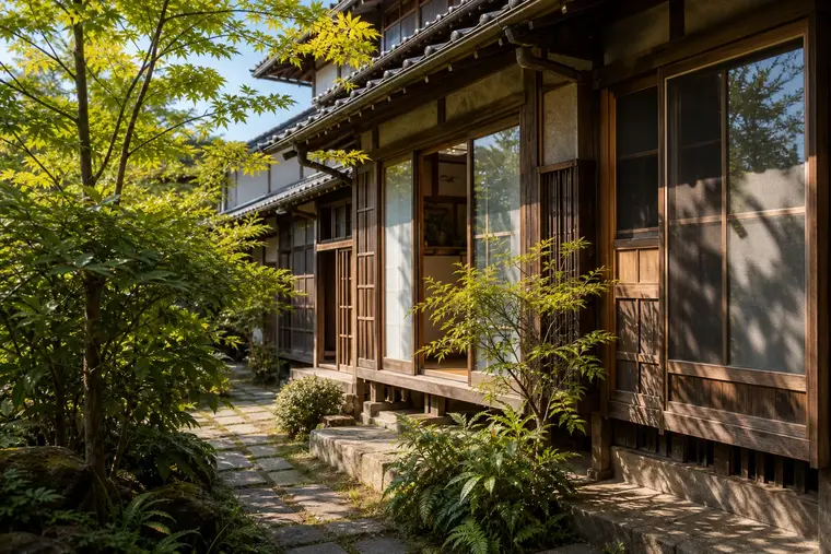 庭のある日本家屋の外観イメージ